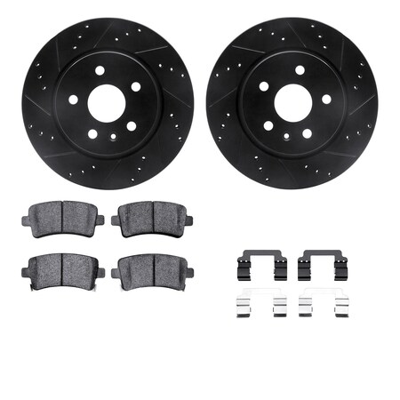 DFC 8512-65025 - PRO-KIT 5000+ Drilled And Slotted Rear Brake Kit
